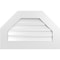 Ekena Millwork Octagonal Top Surface Mount PVC Gable Vent: Functional, w/ 3-1/2"W x 1"P Standard Frame, 28"W x 18"H GVPOT28X1801SF - alternate 1